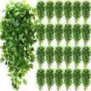 XunYee 48 Pcs Artificial Hanging Plants 3.6FT Fake Hanging Plants for Living Room Fake Ivy Vine Plastic Faux Hanging Plant for Wall House Room Garden Wedding Garland Indoor Outdoor Decor, No Basket