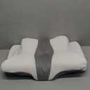 Sleep Doctor Approved Cervical Neck Pillow for Sleeping, Ergonomic Contour Side Sleeper Pillows for Adults, Cooling Orthopedic Pillow for Pain Relief Support, Memory Foam Pillows Back Stomach Sleepers (Standard, Light Grey)