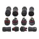 AOHUA M20 Waterproof 3 Pin Connector IP68 Outdoor Electrical Junction Box for 5-11mm Wire Rang, 300V/15A, Male and Female Plug for Repairing Extension Cord (AH-M20-1503MMZ/FFZ02122)