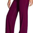 Aoxjox Women's Workout Athlenza Straight Leg Bottoms High Waist Lumastretch Gym Yoga Pants 31"/ 33"/ 35" (Large, Burgundy)