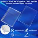 DEDC Vertical Booklet Magnetic Case Storage Magnet Card Holder Cardholder 175PT One Touch Trading Baseball Cards Protector UV Protection Display Showcase No PVC(2CT-134mm)