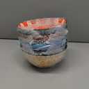 For Elama Emily 6 Piece Assorted Design 20 oz Porcelain Footed Bowl Set in Assorted Colors