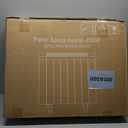 800W Plug-In Convection Electric Panel Wall Heaters for Indoor Use, Quiet Fan-Less Design, Freestanding/Wall Mount Space Heater with Adjustable Thermostat, 24H Timer, Digital Display (White)