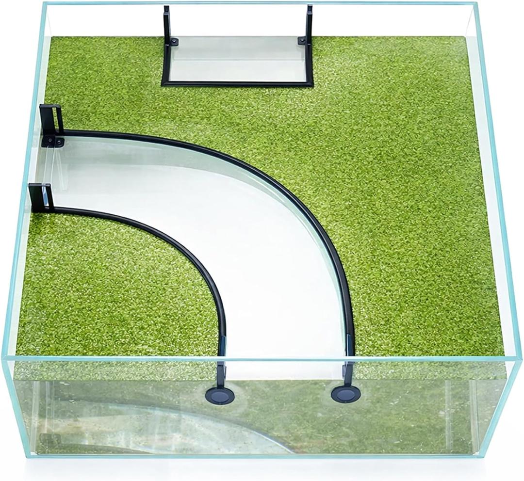 3 Pcs Aquarium Floating Plant Barrier 2 Curved (60cm Arc) + 1 Rectangular (21.4x8.4cm) Floating Plant Corral, 10cm Height, Keeps Floaters Away from Filter, Heater, Fits Most Aquariums