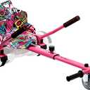 Sunshine Hoverboard Kart Seat Attachment Accessory for 6.5" 8" 10" Two Wheel Self Balancing Scooter (Pink&Pattern)