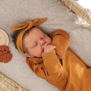 Angelbaby 20inch Cute Sleeping Reborn Real Life Baby Dolls Silicone Full Body Lifelike New Born Boy Baby Doll Waterproof Weighted Hand Painted Infant Eyes Closed Reborns Doll Toys (Caramel)