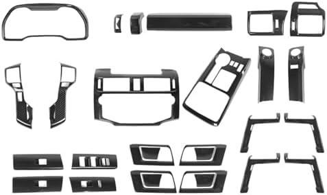 Voodonala for Toyota 4Runner 2010-2019 Center Console Dash Panel Kits Compatible with Toyota 4Runner 2010-2019(Carbon Fiber Black,28pcs)