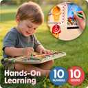 Large & Fun Ice Cream Truck Magnetic Color & Number Maze Adventure Toy - For Toddlers and Kids - Montessori Puzzle Board for 1-10 Counting and 10 Color Matching/Sorting - Improve Child's Motor Skills