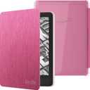 Clear back case for Kindle Paperwhite (2024 Release) and Kindle Colorsoft - Fabric (Pink)