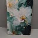 Flower Wall Decor Abstract Canvas Wall Art Poster Pictures For Living Room Green and Gold Painting Floral Framed Artwork for Walls Bedroom Bathroom Kitchen Picture Ready to Hang [12''Wx 18''H]