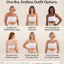 SHAPERMINT Strapless Bra, Wireless Non-Slip Bandeau, Convertible Straps, Molded Strapless Bras for Women S to Large Breasts (White, Medium: 28D, 30C, 30D, 32B, 32C, 34A, 34B)