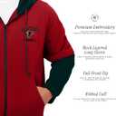 FOCO NFL Mens NFL Team Logo Wordmark Long Sleeve Hooded Button Up Shirt (Red, S)