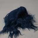 BERON Blue Wig Short Curly Wig for Women Mix Blue Wigs with Bangs Synthetic Dark Blue Wigs with Hairnet Include