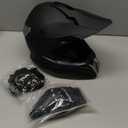 Adult Motocross Dirt Bike Helmet with Goggle, Gloves & Mask - DOT/FMVSS-218 Off-Road Motorcycle & ATV Helmet with Adjustable Sun Visor (Medium, Matte Black-188)