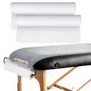 Disposable Massage Table Sheets - 120 Sheets [24" x 390 feet, 2 Roll] - 50% Thicker Perforated Massage Bed Cover, Non-Woven Disposable Roll for Massage Table for Waxing, Facial, Tattoo, & Spa