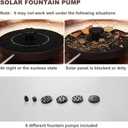 Edenseelake Deck Mounted Metal Bird Bath with Solar Powered Fountain for Outside, Detachable Birdbaths Bowl with Adjustable Steel Clamp for Feeder Railing Balcony Fence Yard