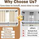 KAMANINA 1 Inch Double Curtain Rods for Windows 36 to 72 Inches (3-6 Feet), Bronze Heavy Duty Double Curtain Rod, Telescoping Drapery Rod with Netted Texture Finials, Fewer Rods, Easier Install