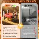 Chicken Brooder Plate, Smart Chick Heat Brooder Adjustable Temperature with LCD Display, 50W Chick Heater with 3-Sided Panels, 10"x10" Coop Accessory for Chicken Coop, Ducklings