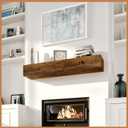 Avana Floating Fireplace Mantel - Natural Wood Mantles for Over Fireplace - Handcrafted Mantel Farmhouse Floating Shelf - Mounted Fireplace Wood Mantle - 48 X 8 X 5 Inches - Rustic Traditional