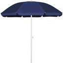 AMMSUN 6FT Portable Picnic Outdoor Canopy Sunshade Beach Umbrella with Tilt Function, Small Patio Umbrella - UPF 50+ protection Garden Umbrella 6' Navy Blue Patio Umbrella