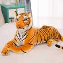 GracesDawn Stuffed Animals-Tiger 26.8 inches (Including Tail Size), Plush Animal Cat for Jungle Theme, Decoration, Cuddling, Ideal Gift for Children (Brown Tiger)