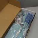 Kikcoin 43Pcs Large Kitchen Utensils Set - Silicone Cooking Utensils Set, Dishwasher Safe Spatula Set for Non-stick Cookware, 446°F Heat Resistant Kitchen Utensils Set with Holder BPA Free, Blue