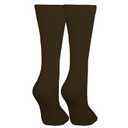 NuVein 15-20 mmHg Medical Compression Socks, Mid Calf Crew Length, Padded Cushion Foot, Brown, X-Large