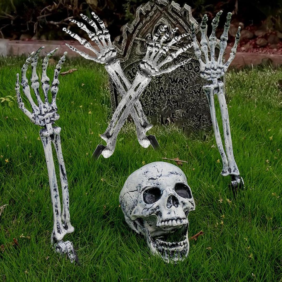 Skeletons Halloween Decor5pcs Skull Arm Set Lawn Stakes Garden Halloween Skeleton for Outdoor Yard Garden Graveyard