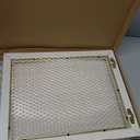 Heesch Hanging Earring Organizer Frame Wall Mounted Jewelry Holder Vintage Rustic Stud Earring Display with Removable Rod and 12 Hooks for Necklaces, Bracelets and Rings (Distressed White)