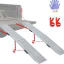 LIEKUMM 66" ATV Ramps 2-Pack, 880 lbs Heavy Duty Loading Ramps for Pickup Trucks, Folding Truck Ramps for Trailer & Lawn Mower