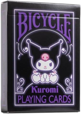 Pack of 2 Bicycle Kuromi Sanrio Playing Cards, Black, Pink and Purple, 1 Deck