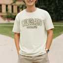 Blue 84 NCAA Unisex-Adult NCAA Officially Licensed T-Shirt Ivory Dyed Ringspun Vintage (S)