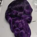 NAYOO Long Ombre Purple Wavy Wig for Women 26 Inch Middle Part Curly Wavy Wig Natural Looking Synthetic Heat Resistant Fiber for Daily Party (Ombre Purple)