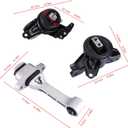 Engine Motor & Trans Mount Set Fit for 2011-2015 for Kia Optima 3pcs A71034 A71001 A7197 Engine Motor Mount