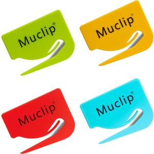 MUCLIP 4 Pack Letter Opener Set - Invisible Blade,Envelope Opener for Mail,Parcels,Wrapping Paper,Office and Home Use, Ergonomic ABS Plastic Multi-Purpose Envelope Slitter Tool