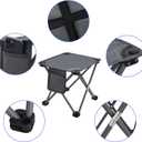 Roptat Camping Stool,Portable Folding Compact Lightweight Stool Seat for Camping Fishing Hiking Gardening Outdoor Walking Backpacking Travelling and Beach with Carry Bag (Grey)