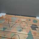 Geometric Hexagons Pattern I Mid-Century Modern Wood Wall Decor, Multi-Color Wood Wall Art, Large Abstract Wood Wall Panels Printed On Natural Pine Wood Art