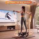 Rocking Stepper Side-to-Side, Low-Impact Lateral Stepper with Resistance and Widened Pedals, 250 lb Capacity Quiet Exercise Stepper with LCD Monitor, Bands and Anti-Slip Mat for Women’s Home Workout