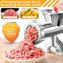 Meat Grinder Manual Mincer for Home Use - Sausage Maker Table Mount Pork Mincer Sausage Stuffer Funnel Make Homemade Burger Patties Hand