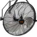 VEVOR 18 Inch Wall Mount Fan, 3-speed IP44 Waterproof Fan, Max. 4150 CFM Wall Mounted for Outdoor, Commercial, Residential, Greenhouse, Workshop, Patio, Black, ETL Listed