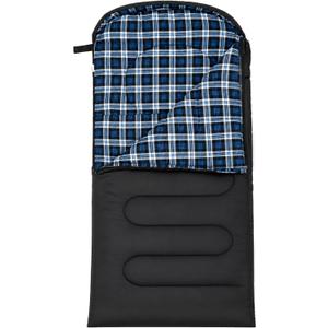 100% Cotton Flannel XXL 3-4 Season Sleeping Bags for Adults, 87"x36"/220cm x 90cm