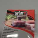 Weber Original Burger Press, Black Creates Perfect Flat 1/4 lb & 1/2 lb Patties with Builtin Dimple, Detachable Handle & Nylon Grip