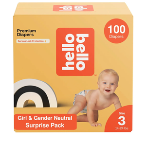 Hello Bello Premium Diapers, Size 3 (14-24 lbs) Surprise Pack for Girls - 100 Count, Hypoallergenic with Soft, Cloth-Like Feel - Assorted Girl & Gender Neutral Patterns Hello Bello Premium Diapers, Size 3 (14-24 lbs) Surprise Pack for Girls - 100 Count, Hypoallergenic with Soft, Cloth-Like Feel - Assorted Girl & Gender Neutral Patterns