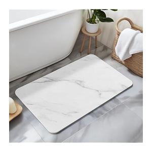 HBlife 23.5" X 15" Quick Drying Stone Bath Mat for Bathroom, Diatomaceous Earth Stone Drying Mat for Kitchen Counter
