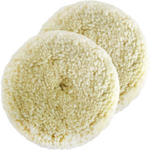 7" Wool Buffing Pad Kit 2PCS 100% Polishing Wool Pads Kit Low Linting Wool Pad, Used for Rotary and Random Orbit Sander/Polisher Buffing Equipment Buffing Pad Cleaner (7" Wool Buffing Pad 2PCS)