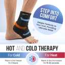 Ankle Compression Sleeve for Achilles Tendonitis Relief, Ankle Ice Pack Wrap, Foot Brace Sprained Ankle Support for Women and Men, Freeze Cold Packs for Plantar Fasciitis L-XL
