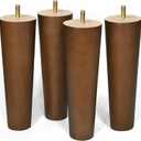 AORYVIC Furniture Leg Sofa Legs Replacement Wood 8 inch Mid Century Dresser Legs with 5/16 inch Bolt Set of 4