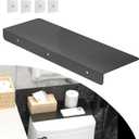 Metal Kitchen Refrigerator Gap Partition Countertop Gap Extension Board, Refrigerator Side Partition, Gap Covers Between Countertop And Walls, No Drill (Black, 19.68 * 7.87inch)