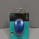 Logitech M317 Wireless Mouse, 2.4 GHz with USB Receiver, 1000 DPI Optical Tracking, 12 Month Battery, Compatible with PC, Mac, Laptop, Chromebook - Blue