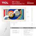 TCL 85 Inch Class NXTVISION Series Picture Frame Canvas Art TV | 85A300W, 2024 Model | QLED 4K HDR Smart Google TV | 120HZ Dolby Atmos Audio | Voice Remote Alexa Google Apple Streaming Television